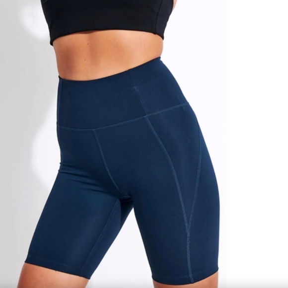 Girlfriend Collective High Waisted Bike Short, Midnight Blue - Picture 1 of 5